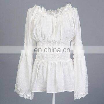 Wholesale Women blouse lace long sleeve shirt pretty women tops