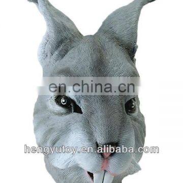 Eco-friendly vivid Rubber Latex Gray Rabbit Mask full head Deluxe Animal Party Mask -2013