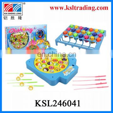 kids plastic toy electronic fishing game with music