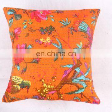 INDIA KANTHA VINTAGE PILLOW CUSHION COVER THROW HANDMADE ETHNIC HOME DECOR