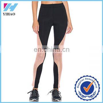 women's clothing casual Sport style side mesh patchwork fitness fashion slim leggings