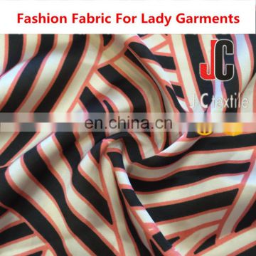 A2558 JC TEXTILE in stock polyester 50D chiffon print fabric 100% silk satin fabric