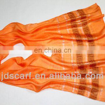 polyester , summer ,silk , thin orange scarves hijab+turc