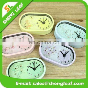 Romantic floral oval alarm clock The new fashion and elegant lazy alarm clock with big size