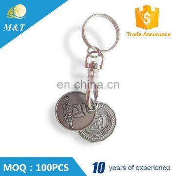 Shopping cart trolley token coin keychain