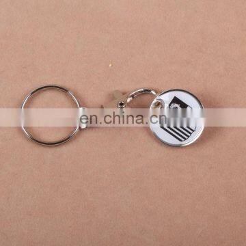 Manufacturer Promotional Shopping Cart Trolley Coin Custom Metal Keychain,Coin Holder