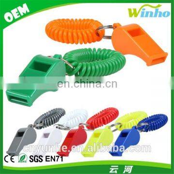 Printed Whistle Key Chain with coil