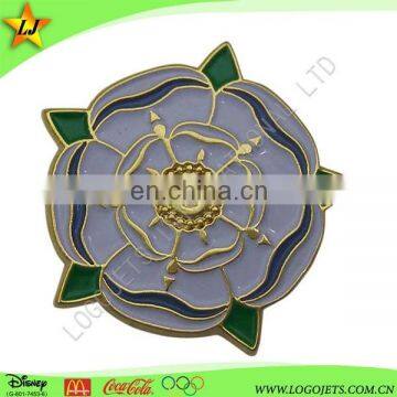 High Quality Wholesale Custom Cheap stamped flower lapel pin badges