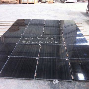 Black Wood Marble Slab Polished Marble Tiles on Sale photo-2