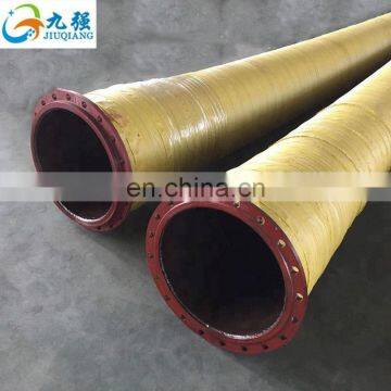 Large caliber hose flexible drain, big caliber rubber hose, big diameter vulcanized flange hose for dredger