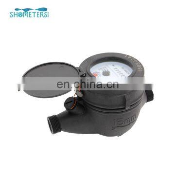 1/2'' inch DN 15 mm multijet dry dial type plastic cold water meter