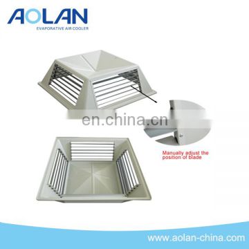 4 way window grille for air cooler with big airflow