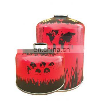 China 450g tinplate BBQ butane gas cartridge  and screw valve butane gas cartridge 450g