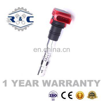 R&C Factory High Quality Car Spark Coils Koil Pengapian Mobil 077905115B For Audi A6 A6L A8 S4 VW 3.7L Auto Ignition Coil