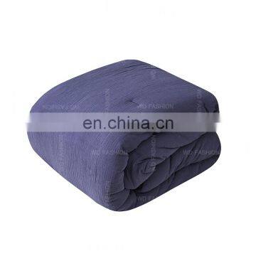 Modern Knitted 3pcs Polyester Quilt Bed King Queen Size Channel Comforter Set photo-5