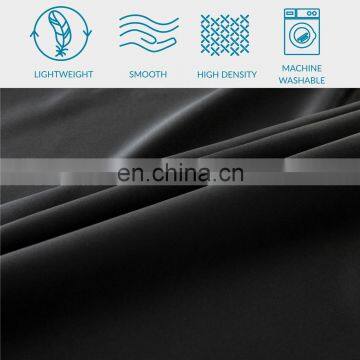 Cheap Black Solid Color Microfiber Queen King Size Comfort Bedroom Bedsheetbed Bed Sheet Set On Sale photo-5