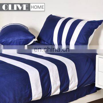 Factory Supply 100% Cotton Comforter Bed Cover Sets Luxury Silk Striped Sheets Bedding Set for Sale photo-5