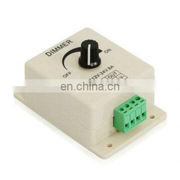 Mini DC12-24V 8A Manual Dimmer Knob Button Controller For Single Color Led Strip Lights photo-3