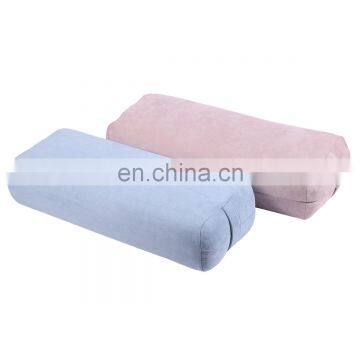 Hot Selling Wholesale High Quality ECO Memory Sponge Filling Organic Suede Cover Rectangle Yoga Pillow Bolster With Handles photo-5