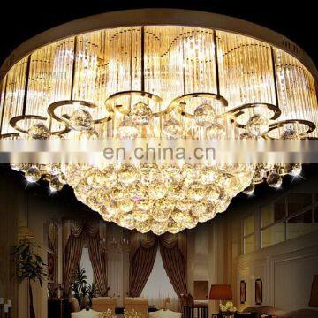 LED Crystal Ceiling Lights Modern Round Design Living Room Bedroom Hotel Lobby Suspended Ceiling Lighting photo-6