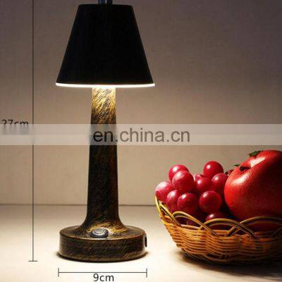 2020 touch sensor retro  amazon cafe hotel led restaurant table lamp