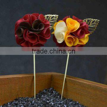 Men Suit Floral Lapel Pin of Brooches Fabric Floral Men Wedding Brooch Bouquet photo-3