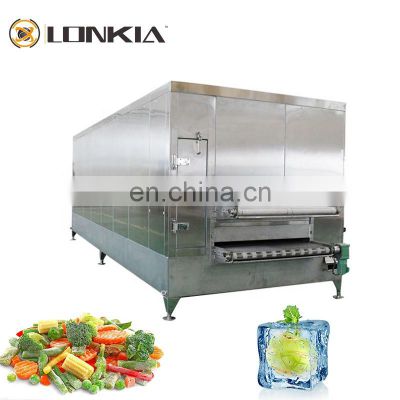 Food Industrial IQF Freezer Fluidized Bed Quick Freezing Machine for apricot grape fig fruit and vegetable freezing machine