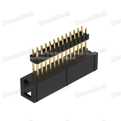 Denentech 2.54mm H9.0 W8.80 Dual Row Straight Heighten DIP Box Header photo-4