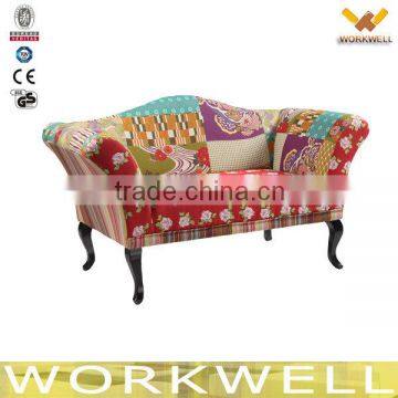 WorkWell upholstered wood and classic children flower fabric sofa Kw-D4220-1                        
                                                Quality Choice