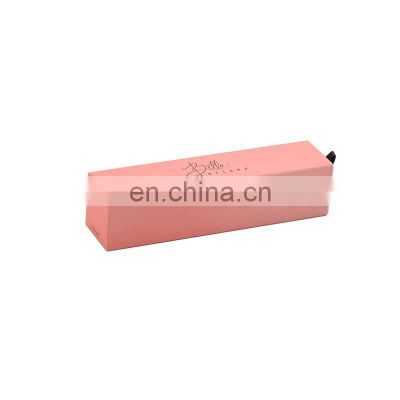 Custom logo printing small pink paper single lipstick packaging gift box