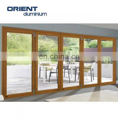 Double glazed aluminum sliding windows/champagne color aluminum sliding window/bifold window aluminum