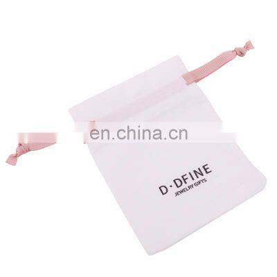 Cotton Dust Bag With Drawstring Custom Logo Pink Drawstring Bag Cotton Dust Bags for Handbag ,Shoes ,Cloth Packaging Cotton Bag photo-2