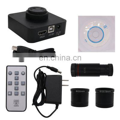 0.5X C-mount Lens 4K Video Record 1080P USB Output HY-1138 21MP Industrial Microscope Camera