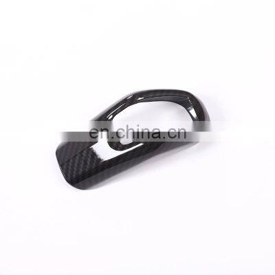 New! Carbon Fiber Style For Landrover Range Sport RR ABS Plastic Gear Shift Head valve stem caps Cover Car Accessory