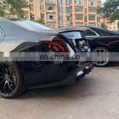 Runde B Style Carbon Fiber Material Front Rear LIp Spoiler Fender For Mercedes Benz W222 S63 S65AMG Bodykit photo-3