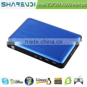 Win10 K600 32bit Minipc tv Box Digital Advertising Quadcore Blue Chassis