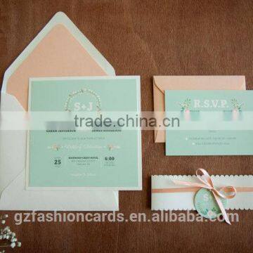 Pastel Floral Mint Green Invitations