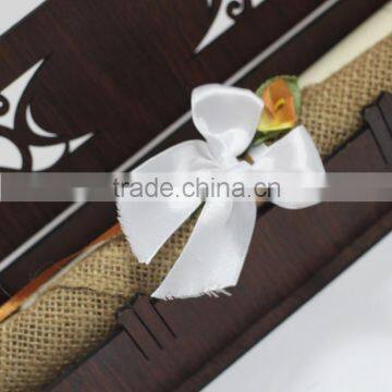 2016 Hot Sale Creative Ideal Laser Cut Wooden Box Wedding Invitation Card Quality Choice