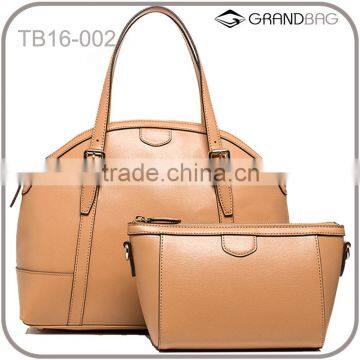 Hot sale 2pcs set leather bag Designer handbag for women with good leather factory price