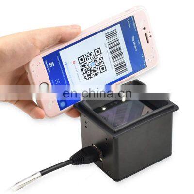 Payment Terminal Barcode Scanner QR Code Scanner USB Bounted 2d Scanner RS232, USB Sense Mode White LED 752x480 CMOS A4 Size