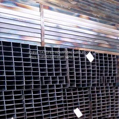 Black square and rectangular welded steel pipe hollow sections