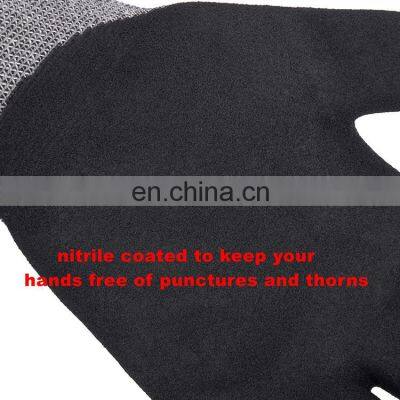 Grip Fluorescent Safety Job Gloves U2 Cooling Liner Cutter Glove Sandy Nitrile Scrub Mitts Hairy Crab Glove Fishing Diving photo-5