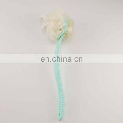 Custom 2-in-1 Soft Bristle Back Shower Long Handle Bath Brushes And Sponges photo-2