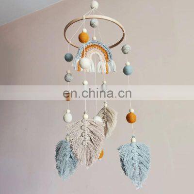 Hot Sale Jungle Mobile, Baby Mobile Woodland, Macrame Mobile Rainbow Hanging Crib Vietnam Supplier