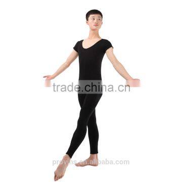 Comfortable Cotton Short Sleeve and Ancke Length Ballet Dance and Gymnastics Unitard For Men photo-2