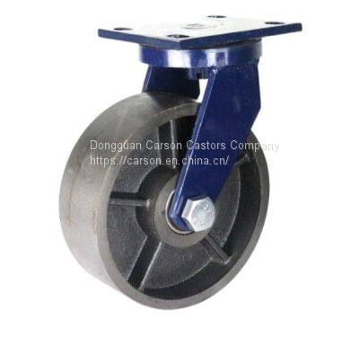 8'' Top Plate Heavy Duty Trolley Wheels (1500kg)