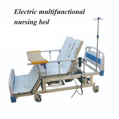 Electric multifunctional nursing bed and hospital bed