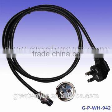 AC power cord 3pin aviation plug female assembly