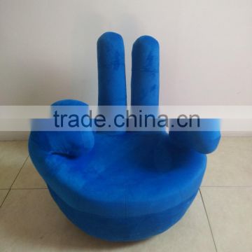 Colorful living room furniture fabric material sofa finger chair