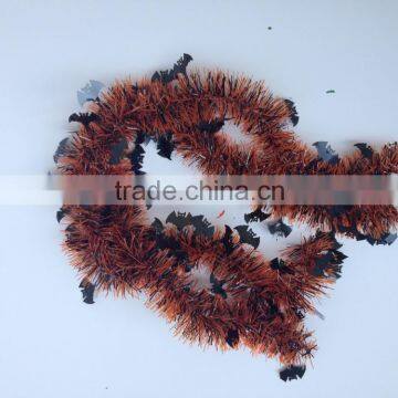 Pumpkin Style Metallic Foil PVC Halloween Tinsel For Decoration